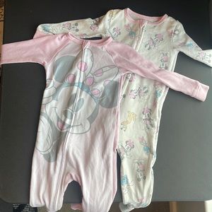 Minnie Mouse Footie Pajama Set Size 12 Month